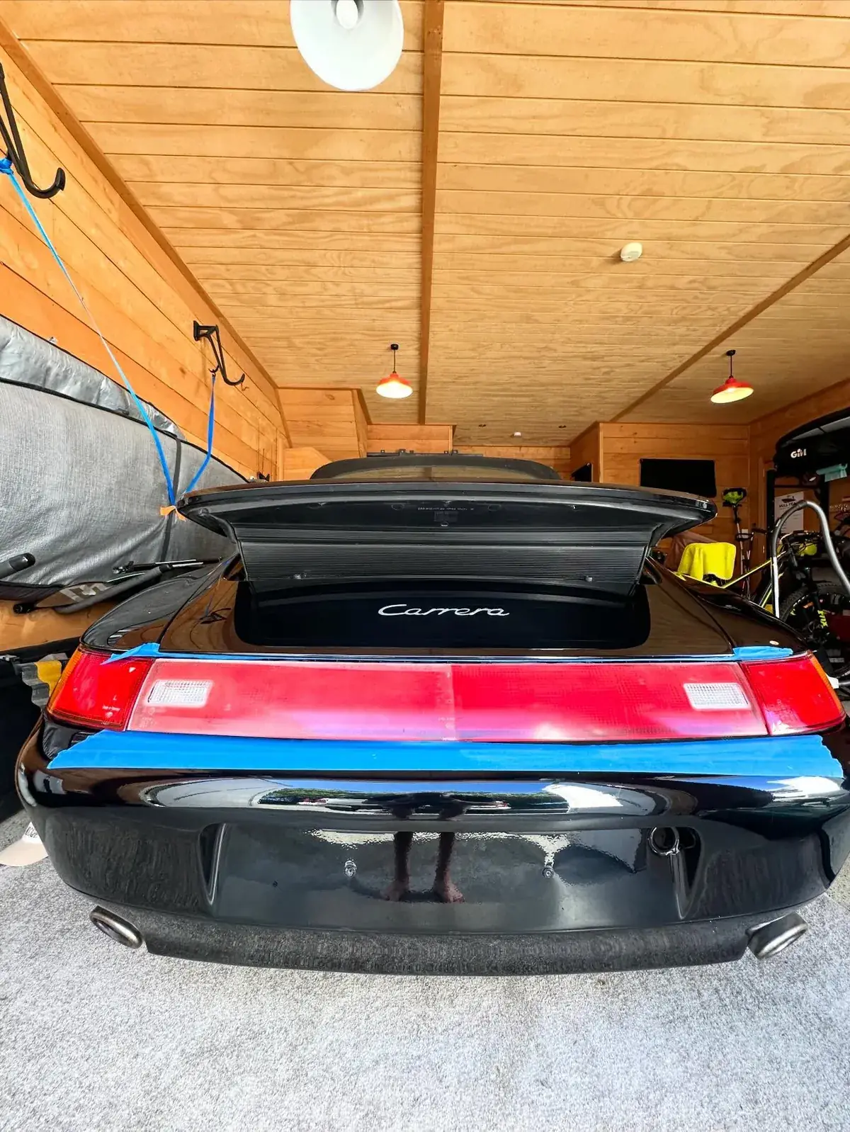 Black Porsche 911 after full detail — car detailing Warkworth